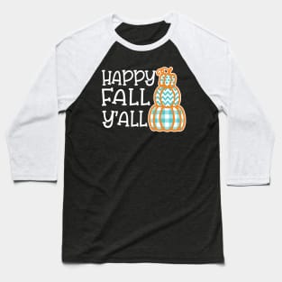 Happy Fall Y’all Halloween Autumn Southern Cute Baseball T-Shirt